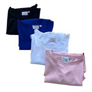 Linea by Louis Dell'Olio Women's Blouse Set - Black, Blue, White, Pink